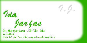ida jarfas business card