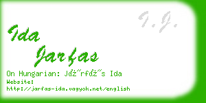 ida jarfas business card